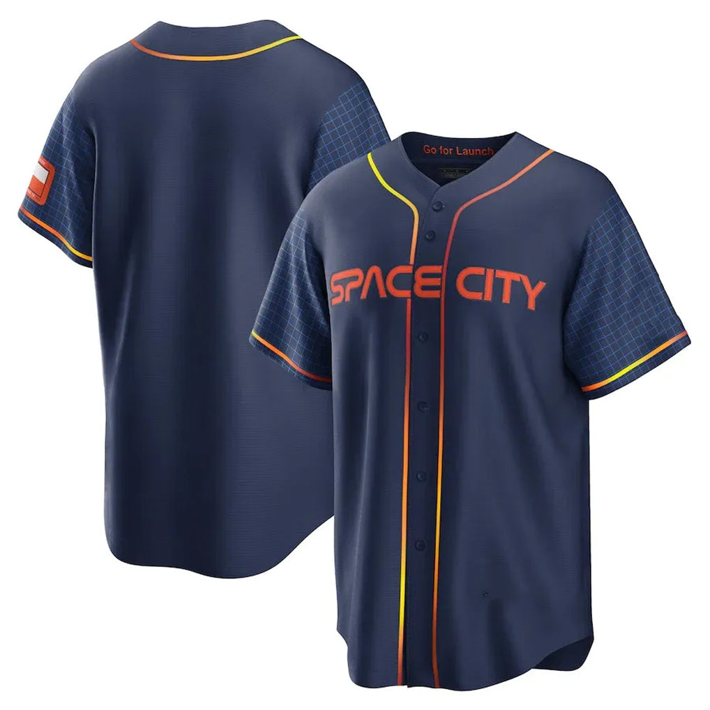 Seanshop H.Astros Navy City Connect Home Game Blank Player Stitched Jerseys