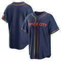 Seanshop H.Astros Navy City Connect Home Game Blank Player Stitched Jerseys