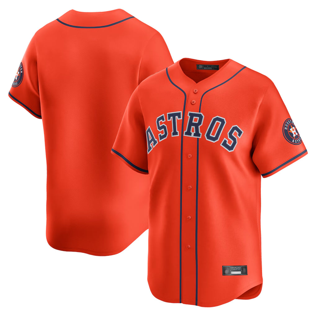Seanshop H.Astros Orange Home Limited Blank Player Stitched Jerseys