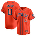Seanshop H.Astros #11 Cam Smith Player Orange Home Limited Stitched Jerseys