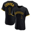 Seanshop H.Astros #1 Carlos Correa Player Snake Skin City Limited Elite Home Stitched Jerseys