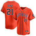 Seanshop H.Astros #21 Yainer Diaz Player Orange Home Limited Stitched Jerseys
