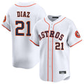 Seanshop H.Astros #21 Yainer Diaz Player White Home Limited Stitched Jerseys