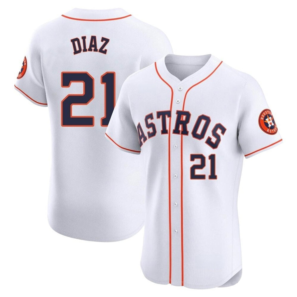 Seanshop H.Astros #21 Yainer Diaz Player White Limited Elite Home Stitched Jerseys