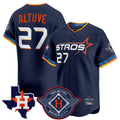 Seanshop H.Astros #27 Jose Altuve Player Navy City Connect Texas Patch Vapor Premier Limited Home Stitched Jerseys