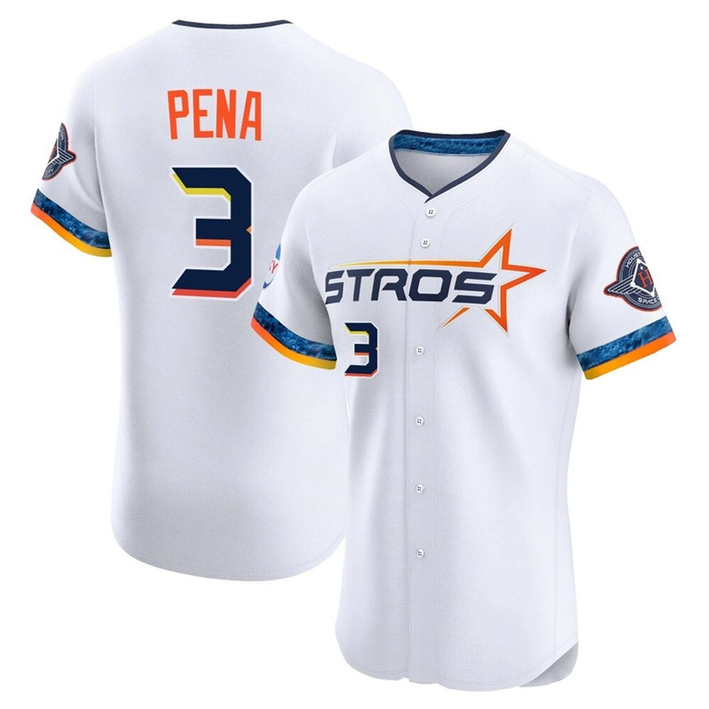 Seanshop H.Astros #3 Jeremy Pe?a Player White City Connect Limited Elite Home Stitched Jerseys