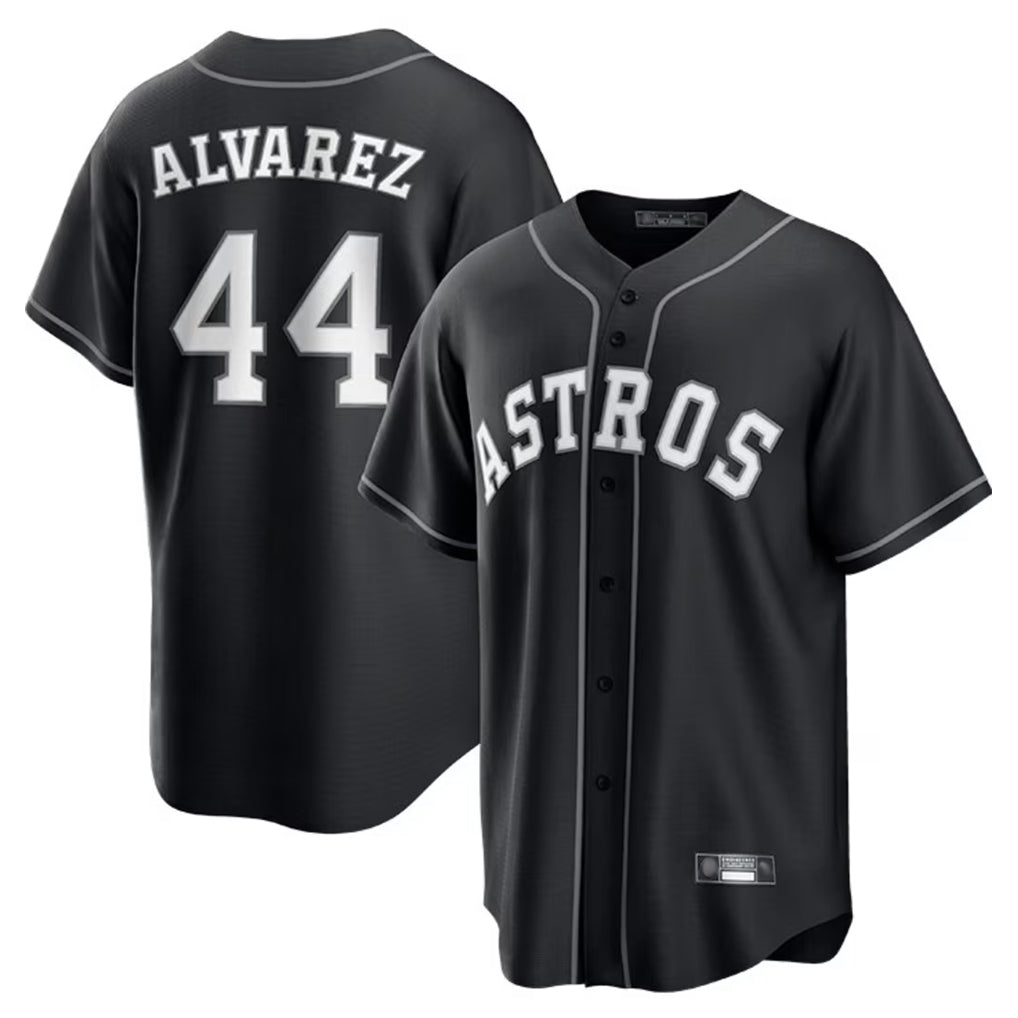 Seanshop H.Astros #44 Yordan Alvarez Player Black Home Game Stitched Jerseys