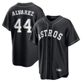 Seanshop H.Astros #44 Yordan Alvarez Player Black Home Game Stitched Jerseys