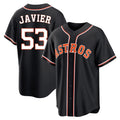 Seanshop H.Astros #53 Cristian Javier Player Black Fashion Out Home Game Stitched Jerseys