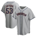 Seanshop H.Astros #53 Cristian Javier Player Gray Home Game Stitched Jerseys