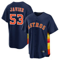 Seanshop H.Astros #53 Cristian Javier Player Navy Home Game Stitched Jerseys
