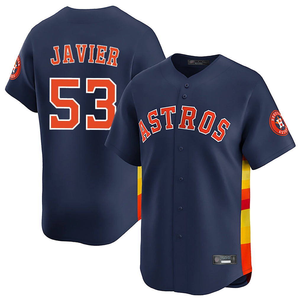 Seanshop H.Astros #53 Cristian Javier Player Navy Home Limited Stitched Jerseys