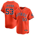 Seanshop H.Astros #53 Cristian Javier Player Orange Home Limited Stitched Jerseys