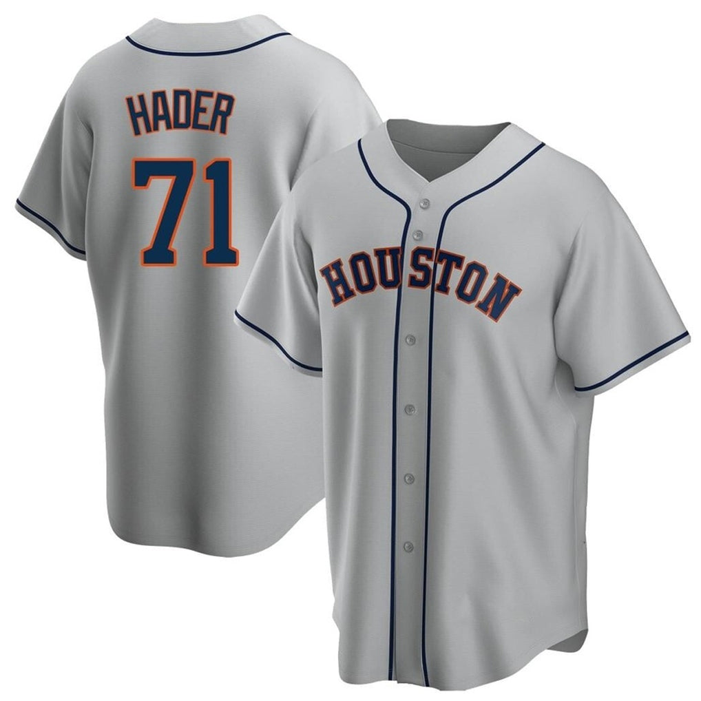 Seanshop H.Astros #71 Josh Hader Player Gray Home Game Stitched Jerseys