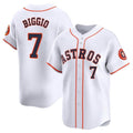 Seanshop H.Astros #7 Craig Biggio Player White Home Limited Stitched Jerseys