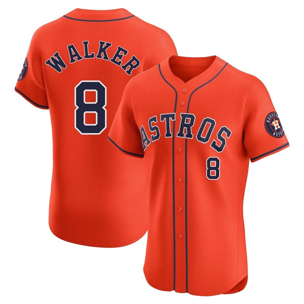 Seanshop H.Astros #8 Christian Walker Player Orange Home Limited Elite Stitched Jerseys