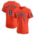 Seanshop H.Astros #8 Christian Walker Player Orange Home Limited Elite Stitched Jerseys