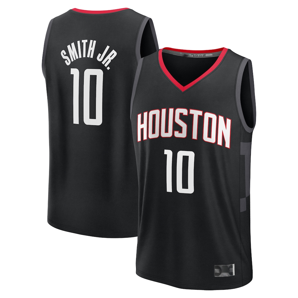 Seanshop H.Rockets #10 Jabari Smith Jr. Black Fast Break Replica Player Stitched Jerseys- Statement Edition