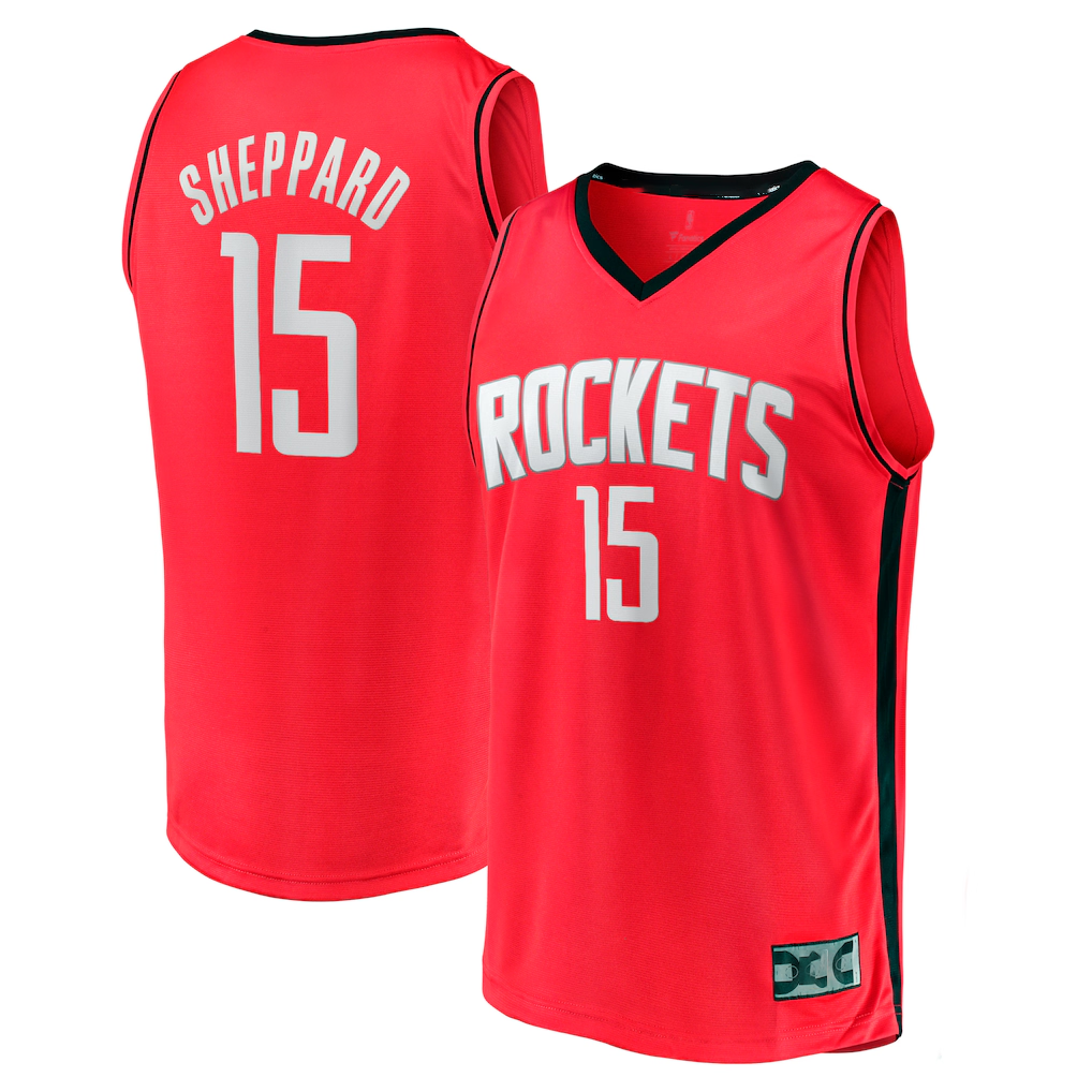 Seanshop H.Rockets #15 Reed Sheppard Red 2024  Draft Fast Break Player Stitched Jerseys- Icon Edition