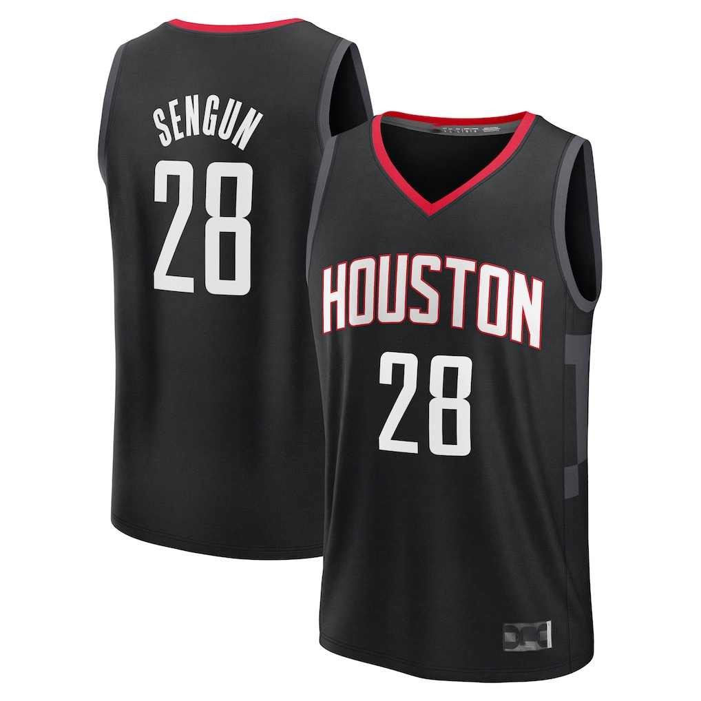 Seanshop H.Rockets #28 Alperen Sengun Black Fast Break Replica Player Stitched Jerseys- Statement Edition