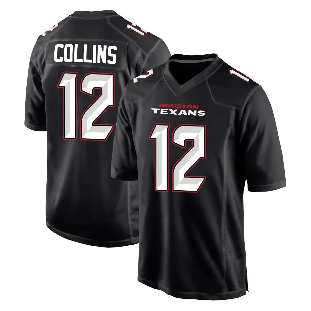 Seanshop H.Texans #12 Nico Collins Player Carbon Black Fashion Home Game Stitched Jerseys