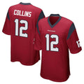 Seanshop H.Texans #12 Nico Collins Player Red Home Game Stitched Jerseys