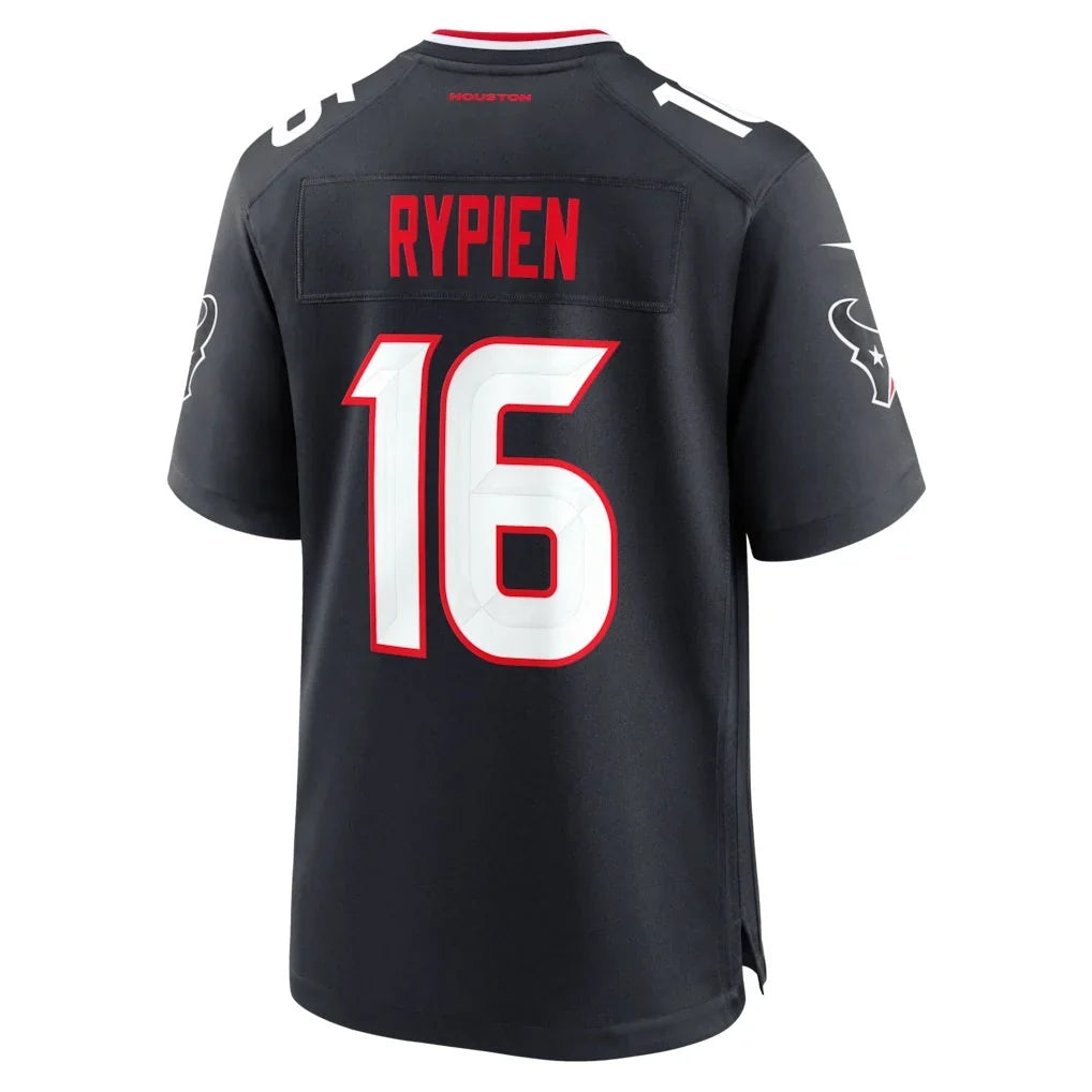 Seanshop H.Texans #16 Brett Rypien Navy Team Game Jersey