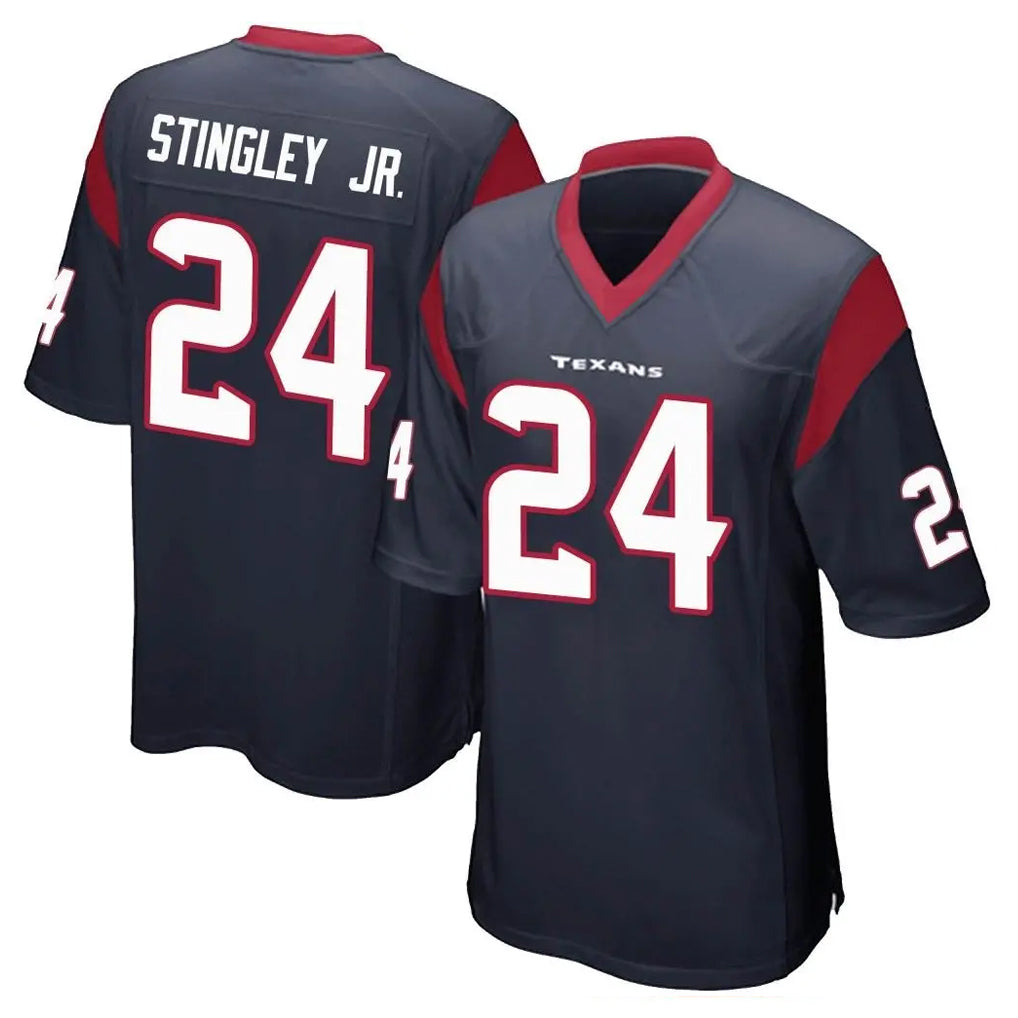 Seanshop H.Texans #24 Derek Stingley Jr. Player Navy Home Game Stitched Jerseys