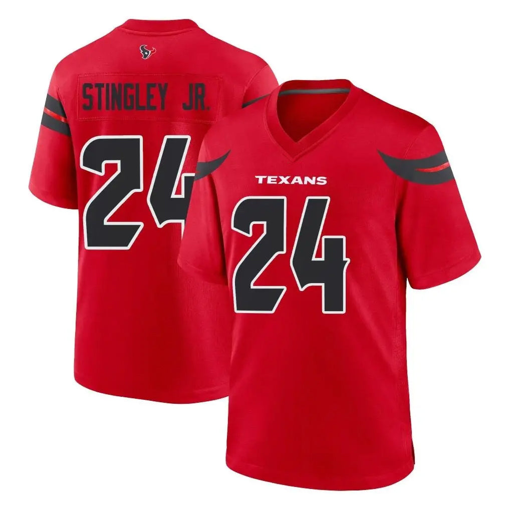 Seanshop H.Texans #24 Derek Stingley Jr. Player Red Alternate Home Game Stitched Jerseys