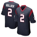 Seanshop H.Texans #2 Calen Bullock Player Navy Home Game Stitched Jerseys