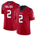 Seanshop H.Texans #2 Calen Bullock Player Red Limited Vapor F.U.S.E. Home Game Stitched Jerseys