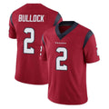 Seanshop H.Texans #2 Calen Bullock Player Red Limited Vapor Untouchable Home Game Stitched Jerseys