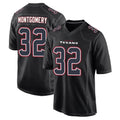 Seanshop H.Texans #32 David Montgomery Player Black Fashion Home Game Stitched Jerseys