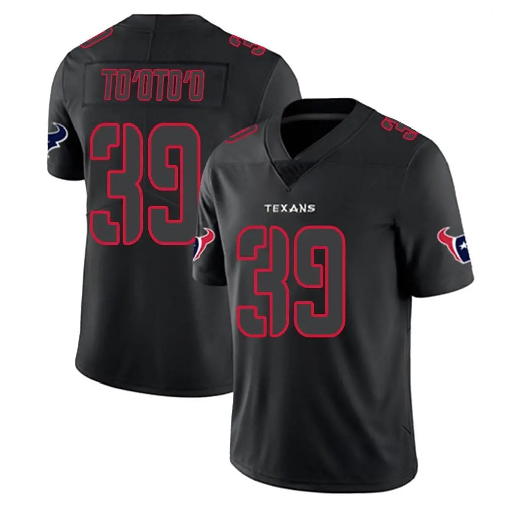 Seanshop H.Texans #39 Henry To'oTo'o Player Black Impact Limited Game Stitched Jerseys