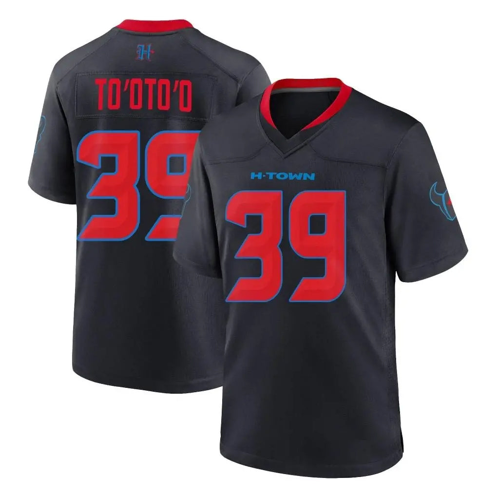 Seanshop H.Texans #39 Henry To'oTo'o Player Navy 2nd Alternate Home Game Stitched Jerseys