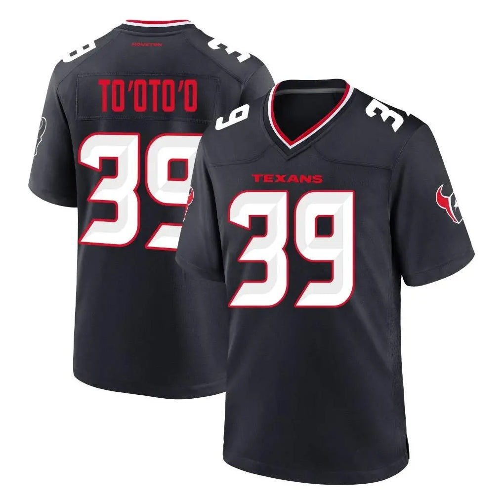Seanshop H.Texans #39 Henry To'oTo'o Player Navy Team Home Game Stitched Jerseys