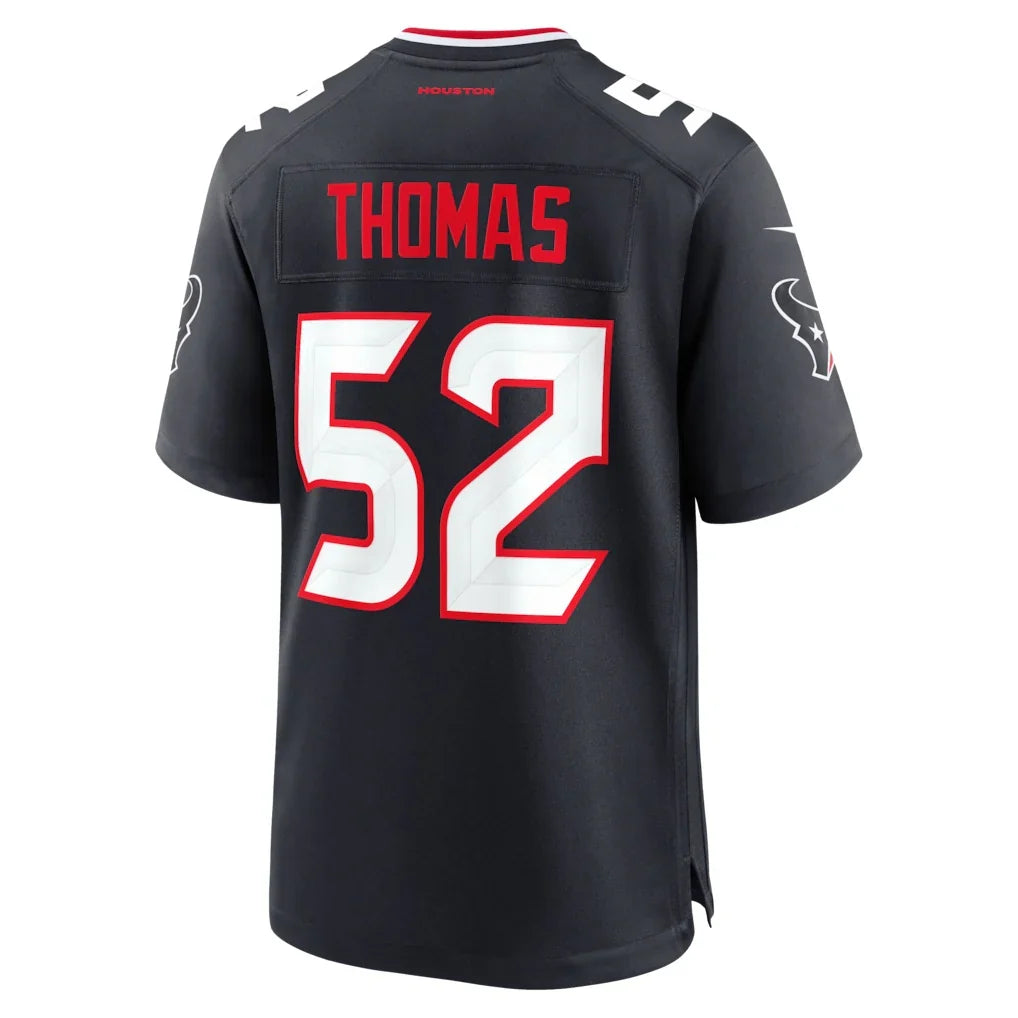 H.Texans #52 Xavier Thomas Navy  Team Game Stitched Jerseys
