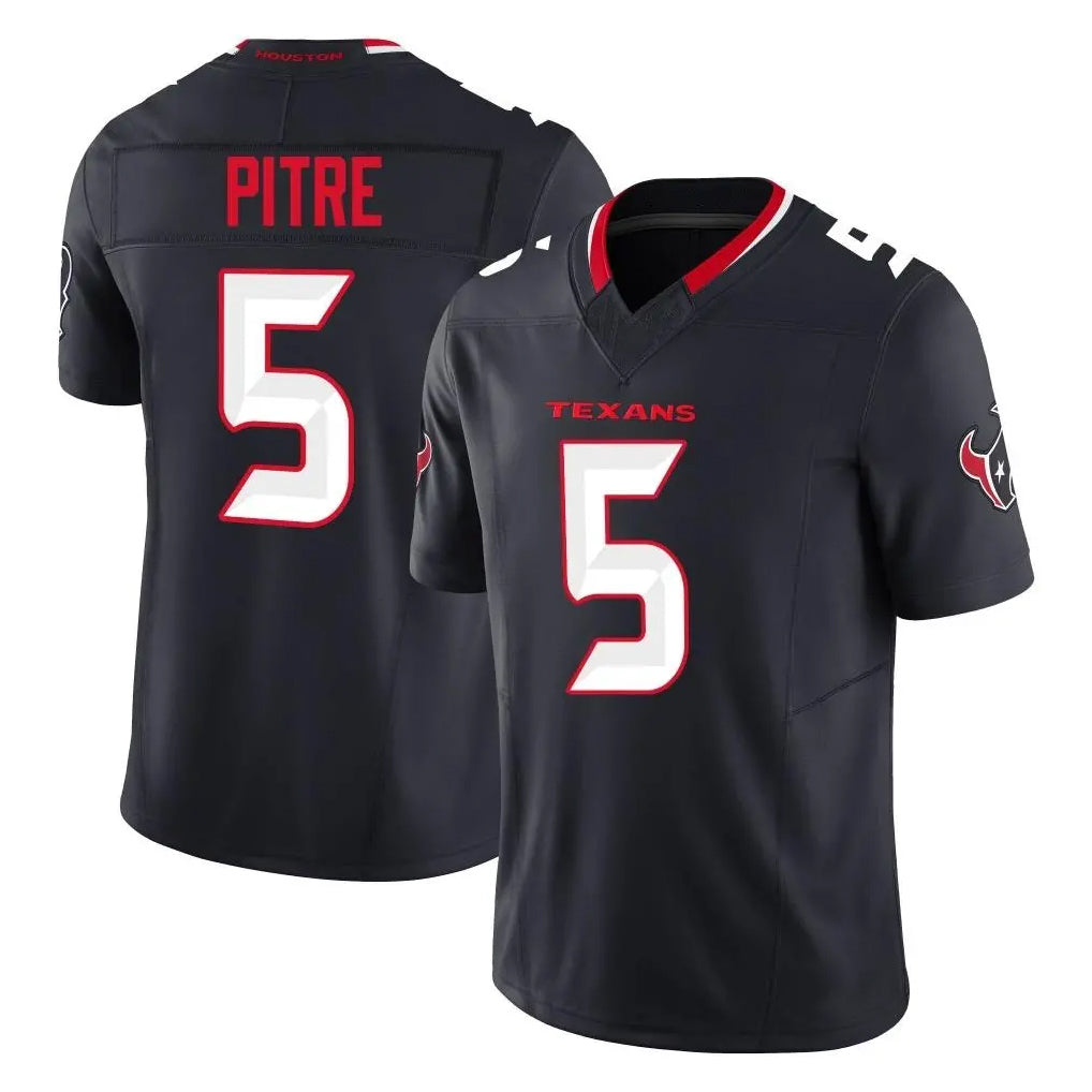 Seanshop H.Texans #5 Jalen Pitre Player Navy Limited Alternate Vapor F.U.S.E. Home Game Stitched Jerseys