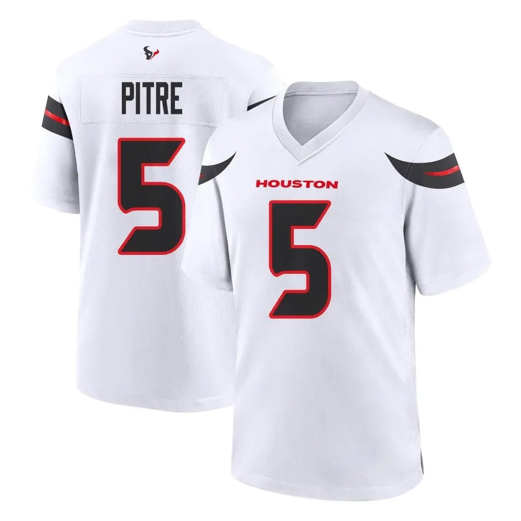 Seanshop H.Texans #5 Jalen Pitre Player White Home Game Stitched Jerseys