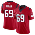 Seanshop H.Texans #69 Ed Ingram Player Red Limited Vapor F.U.S.E. Home Game Stitched Jerseys