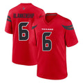 Seanshop H.Texans #6 Reed Blankenship Player Red Alternate Home Game Stitched Jerseys