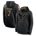 Seanshop H.Texans #7 CJ Stroud Player Black Salute to Service Hoodies Limited Game Stitched Jerseys