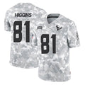Seanshop H.Texans #81 Jayden Higgins Player Arctic Camo Salute To Service Limited Game Stitched Jerseys