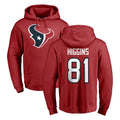 Seanshop H.Texans #81 Jayden Higgins Player Red Pro Line Pullover Hoodie Limited Game Stitched Jerseys