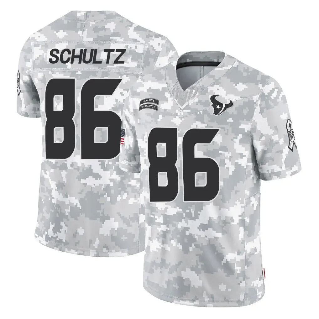 Seanshop H.Texans #86 Dalton Schultz Player Arctic Camo Salute To Service Limited Game Stitched Jerseys