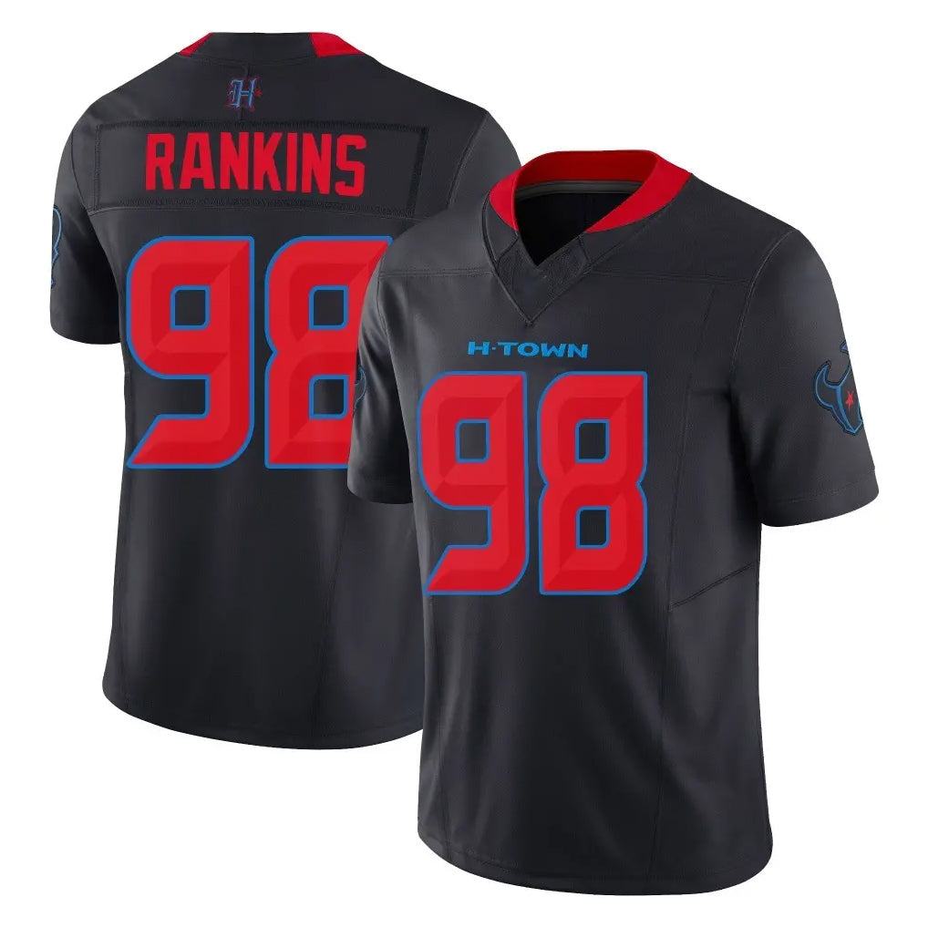 Seanshop H.Texans #98 Sheldon Rankins Player Navy Limited Vapor F.U.S.E. Home Game Stitched Jerseys