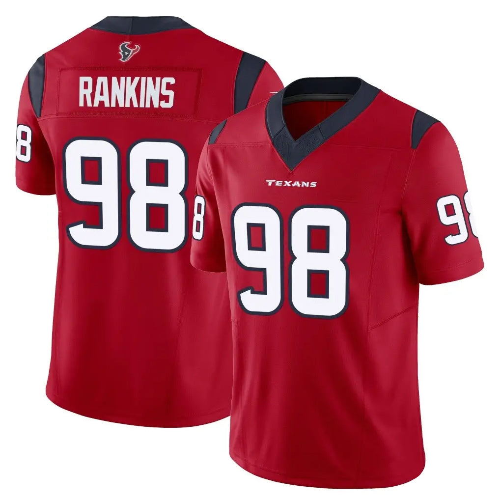 Seanshop H.Texans #98 Sheldon Rankins Player Red Limited Vapor F.U.S.E. Home Game Stitched Jerseys