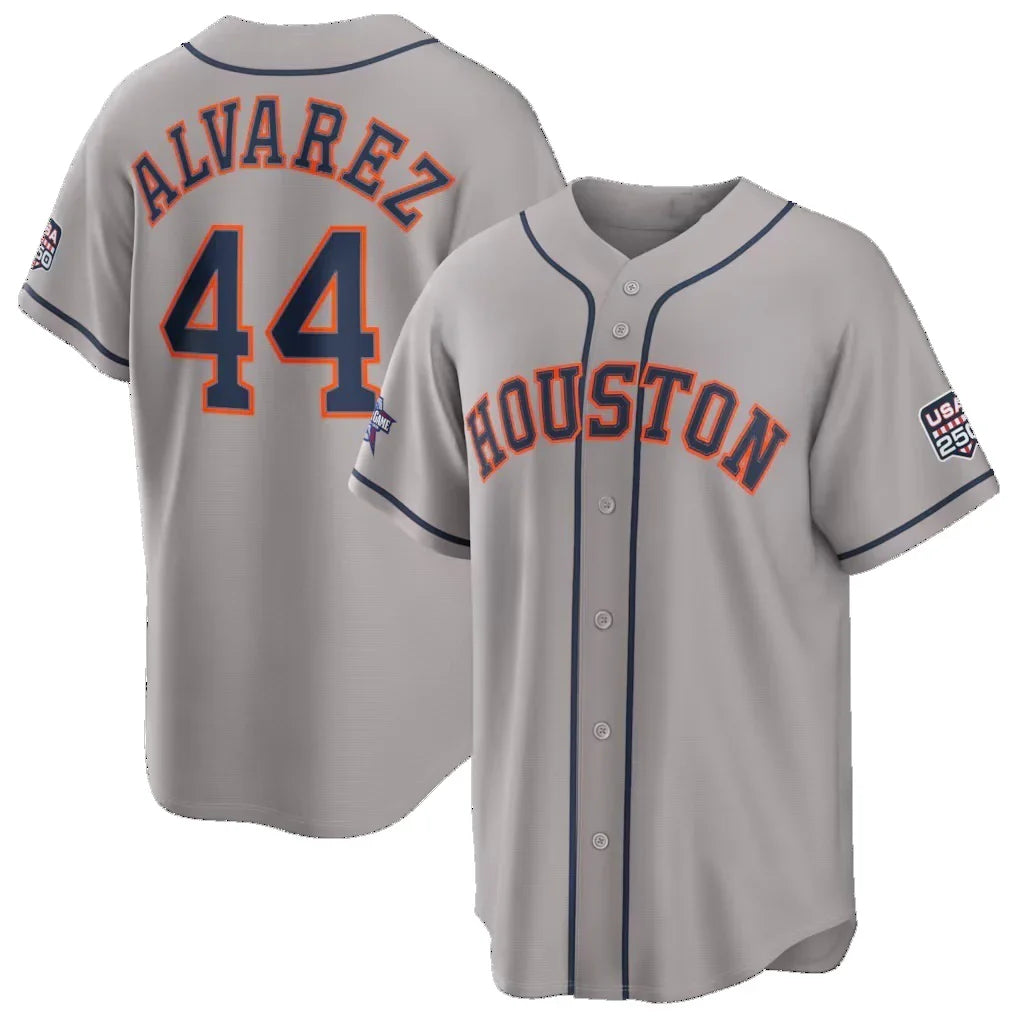 H.Astros #44 Yordan Alvarez 2026 All-Star Game Gray seanshop Replica Baseball Stitched Jerseys