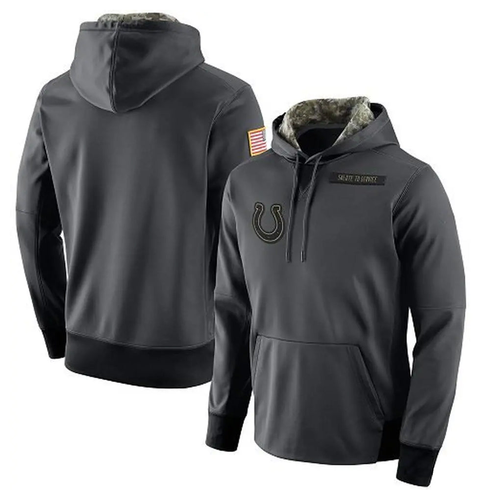 Seanshop IN.Colts Gray Salute to Service Performance Hoodies Limited Game Stitched Jerseys