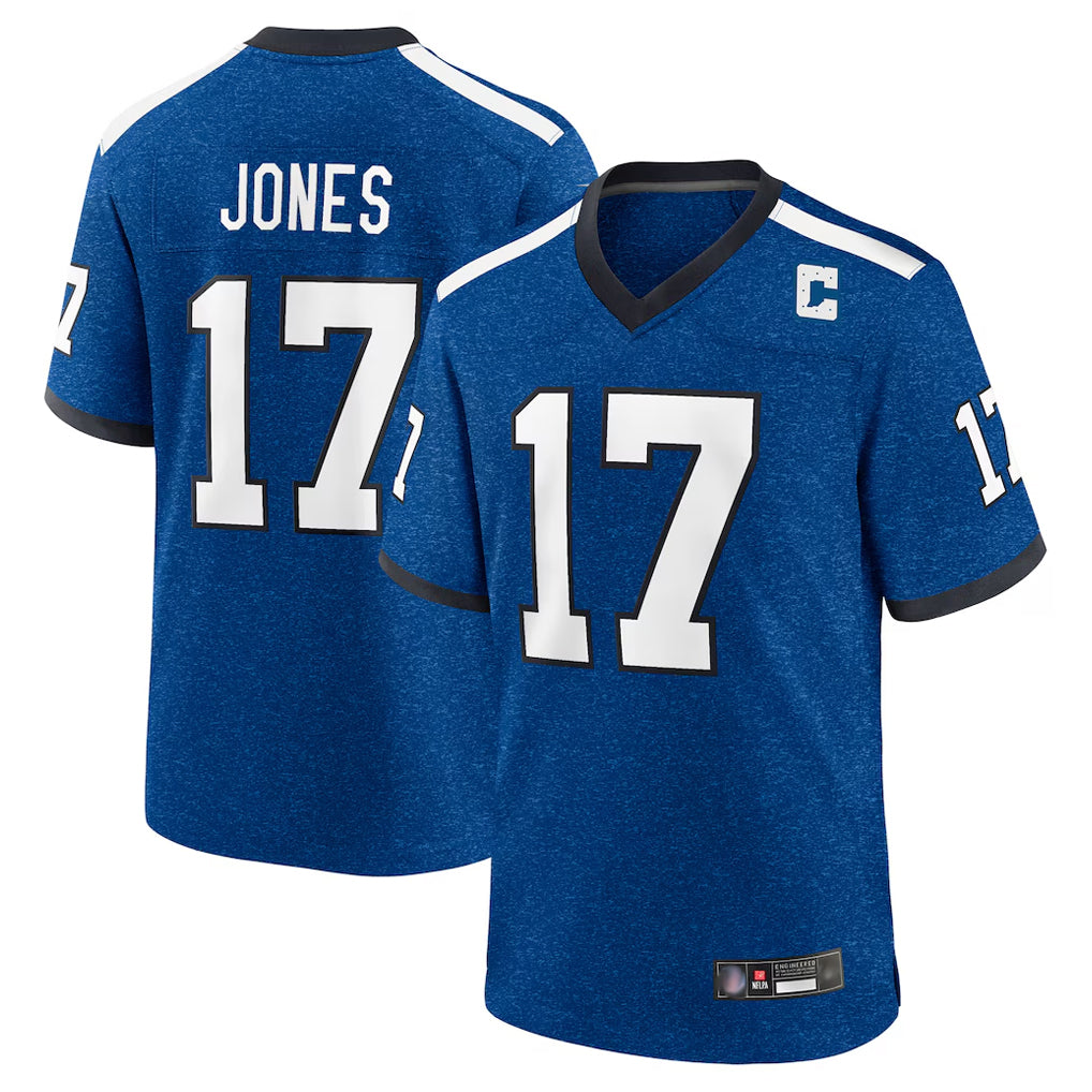 Seanshop IN.Colts #17 Daniel Jones Player Royal Alternate Indiana Nights Home Game Stitched Jerseys
